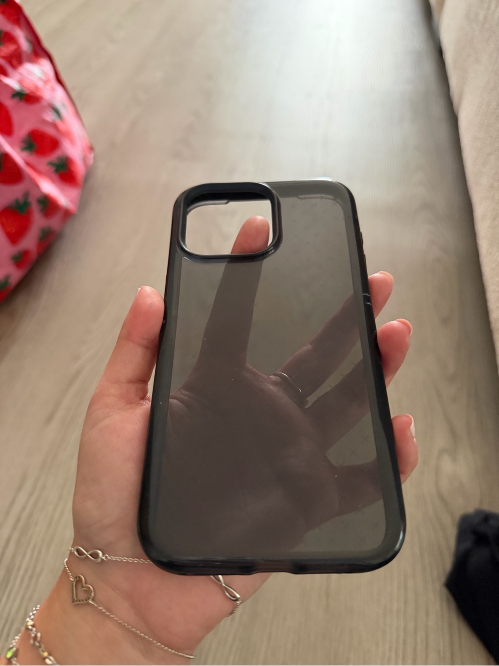 Clear Back Black Trim Protective Phone Case - Unbranded
